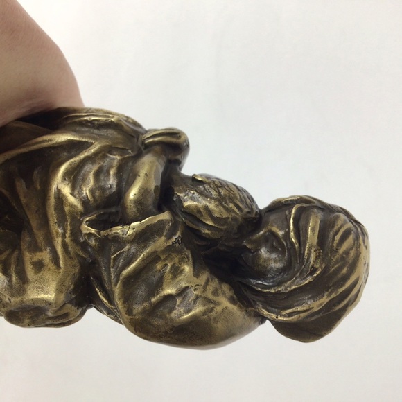 Brass Christian statue of Mother & Child on base - Picture 13 of 13